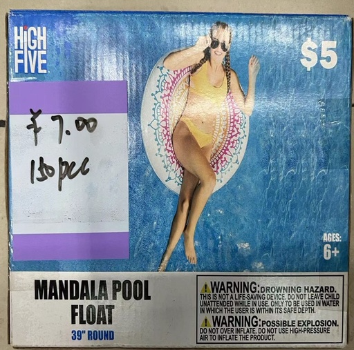 [VI7912] Floater Inflatable RND 39" Mandala WA33-3