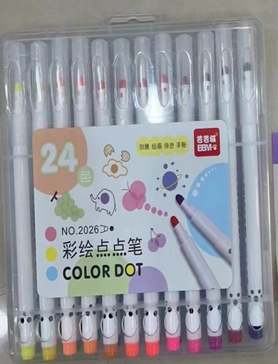 [ST1224] Pen Marker Color Dot 24pcs BBM WA19-6