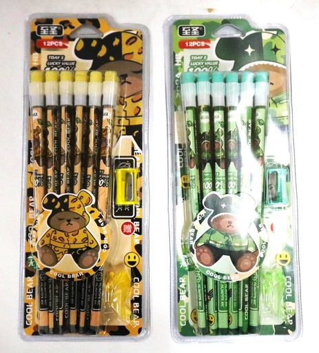[ST1226] Pencil 12pcs + Sharpener Masami Kurumada WA75-46