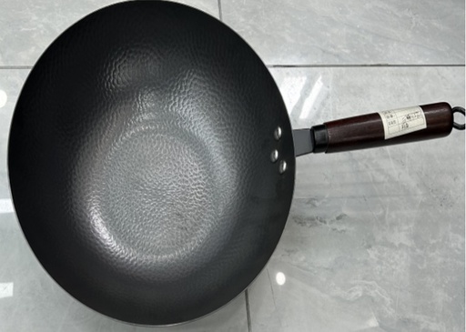 [VI7996] Wok Pan Iron W/Hdl WA75-57 38cm 