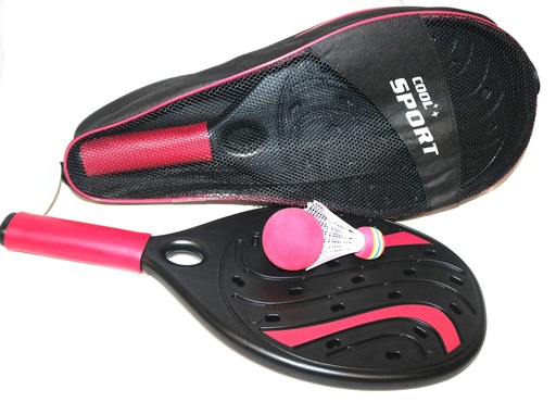 [VI8015] Toy Racket & Ball Set Blk&Red in Carry TY986215