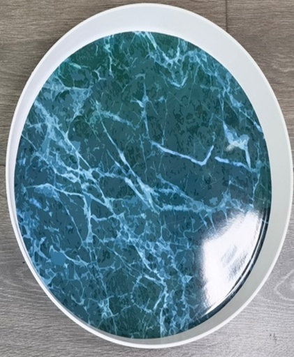 [VI8060] Tray Melamine Round Marble Design 31230