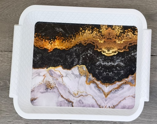 [VI8069] Tray Melamine Square Gold Design 2018-35