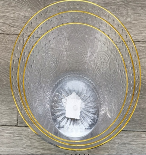 [VI8072] Bowl Plastic Gold Liner Medium A-83