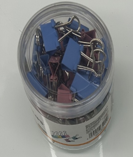 [ST1254] Clip Binder 15mm 60pcs/Rnd Plst 15786-5