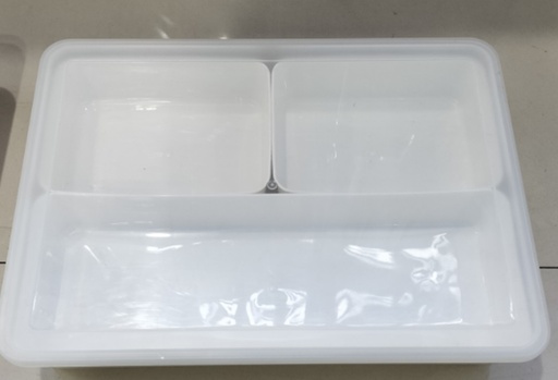 [VI8116] Storage Food Plst 3Compartment 35*26*6cm 712