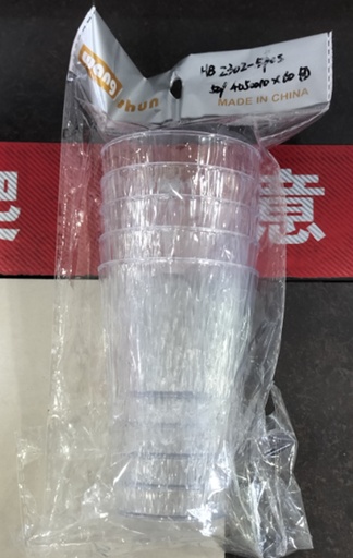 [VI8158] Cup Plst Transparent 5pcs/pkt 2302-5