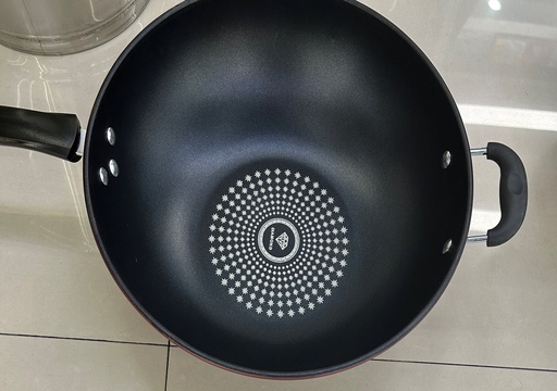 [VI8174] Wok Pan Iron w/hdl DIAMOND 46cm 36111-2