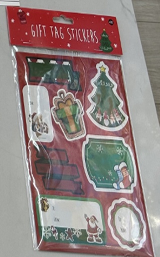[ST2162] Christmas Gift Tag Sticker 4x/Pkt 10411-7
