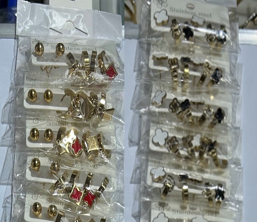 [ST2181] Jewellery Earrings S/S 3pr/set 4411-1-2-3