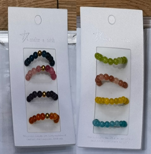 [ST2187] Ring Finger 4pcs/pkt Beaded 4561-4-5