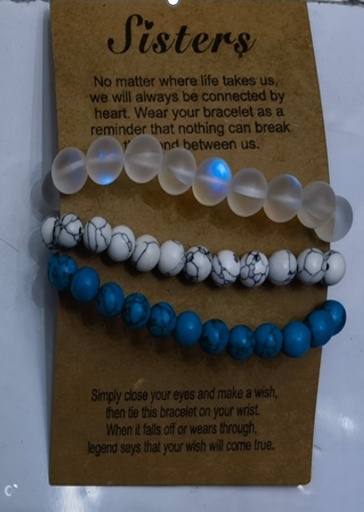 [ST2191] Jewellery Bracelet Bead Sisters 3pc/crd 4561-13