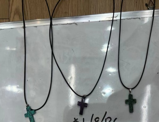 [ST2193] Christian Necklace Cross Nylon Cord