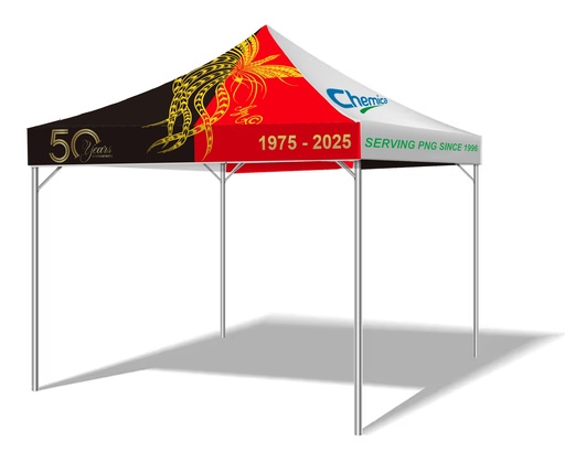 [VI8246] Tent Polyester 160gsm 2x2x2.8m Chemica/Bird Paradise Logo 50years