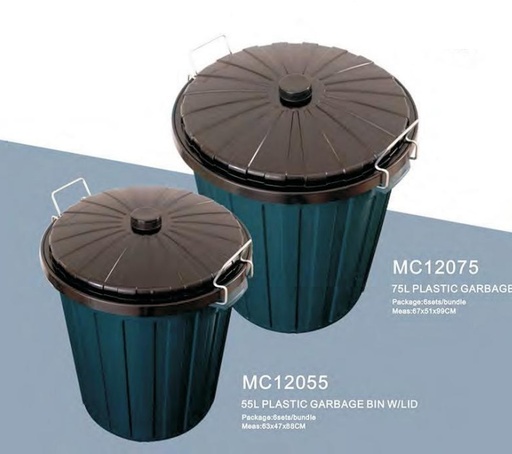[VI8253] Garbage Bins w/LID 75lt 