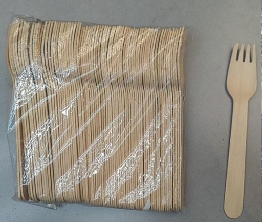 [VI8277] Disposable Fork Wooden 100pcs/pack SunnyBamboo
