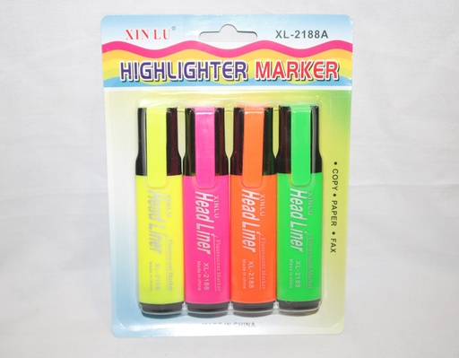 [ST2219] Highlighter 4Pcs/Pkt Xl2188A