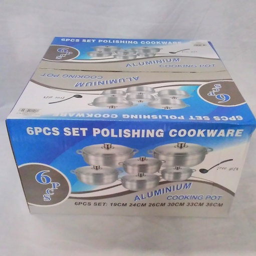 [VI8300] Pot Cooking Alu SY49-2 6Pcs/Set 