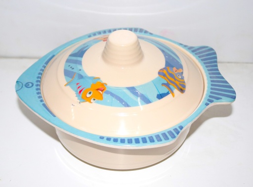[VI8309] Bowl  Melamine W/Cover 16Cm Fish Shape
