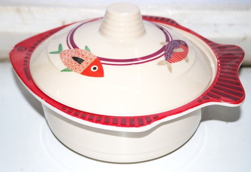 [VI8310] Bowl  Melamine W/Cover 19Cm Fish Shape