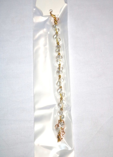[ST2235] Jewellery Braclet Pearl Beads Gold