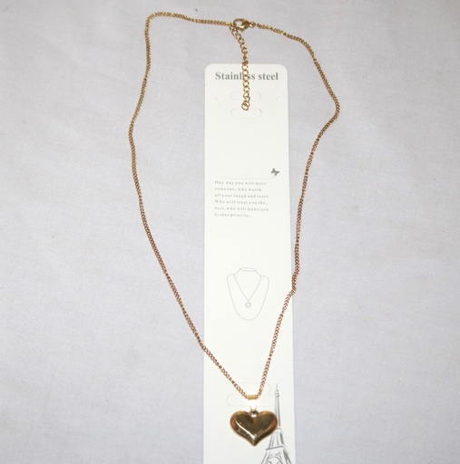 [ST2237] Jewellery N/Lace Gold Heart