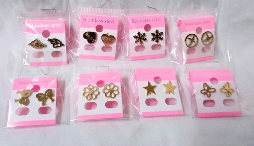 [ST2297] Jewellery Earring Stud Gold Mix Shapes