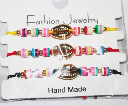 [ST2301] Jewellery Braclet Metallic Shell 3 Set