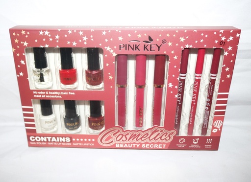 [BC0405] Cosmetic Pink Key Beauty Set 28609-1