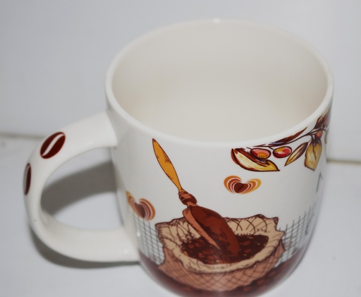 [VI8426] Ceramic Mug "Beans Image" Handle 370Ml XD83-1