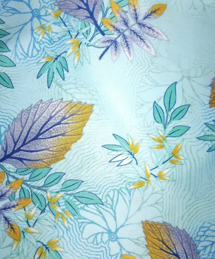 [FC5998-27558] Fabric Printed Satin Velvet 27558