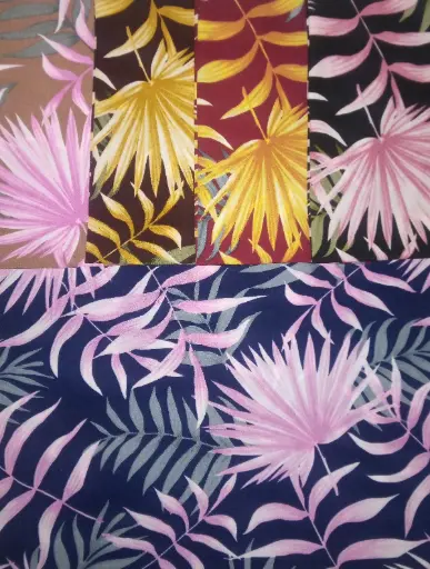 [FC5998-90804] FB Printed Satin Velvet: Design #90804