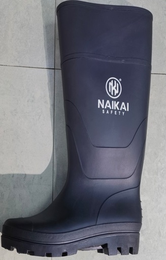 Gumboot Pair N/Sfty Naikai Italy Black Sz6-9