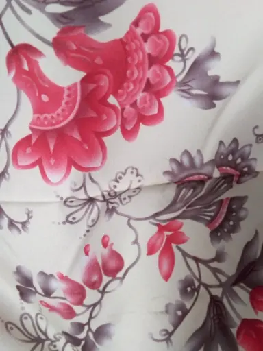 [FC5390-8164] Fabric Printed Polyster Satin 58" D#8164