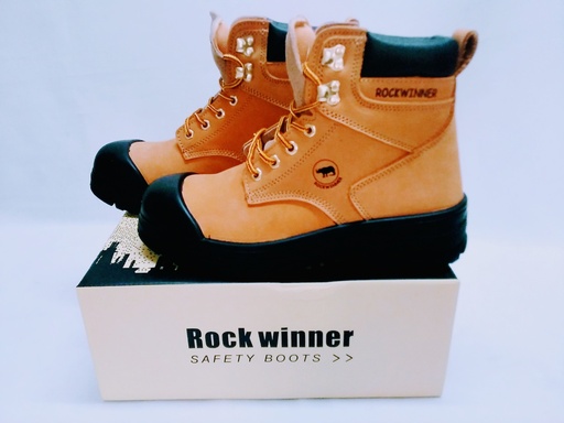 Boot Rockwinner Safety L/U Tan 8111 Sz6-12
