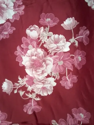 [FC5390-8166] Fabric Printed Polyster Satin 58" D#8166